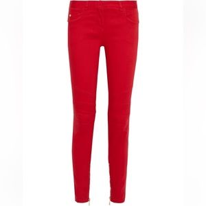 Zip-Detailed Low-Rise Skinny Jeans, Balmain, Made In Italy